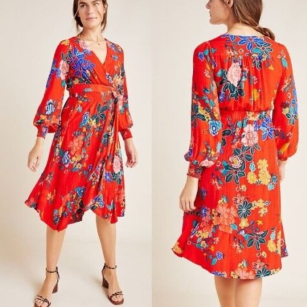 NWT! By Anthropologie gorgeous red dress.